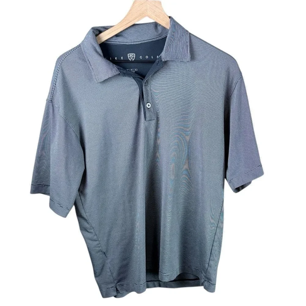 Nike Men's Heathered Blue Polo Golf Shirt
